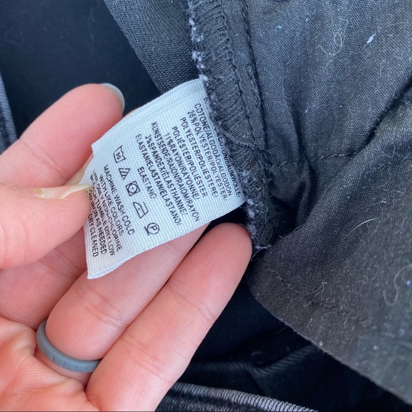 Free People black wash skinny raw hem jeans 28 - Picture 3 of 5